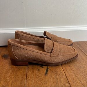 Vionic Sellah Tan Suede Croc Loafers 7.5